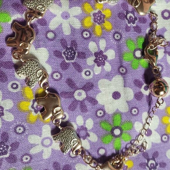 Karis Diamond Accent Elephant Bracelet in 18K RG w/extender - Picture 6 of 6